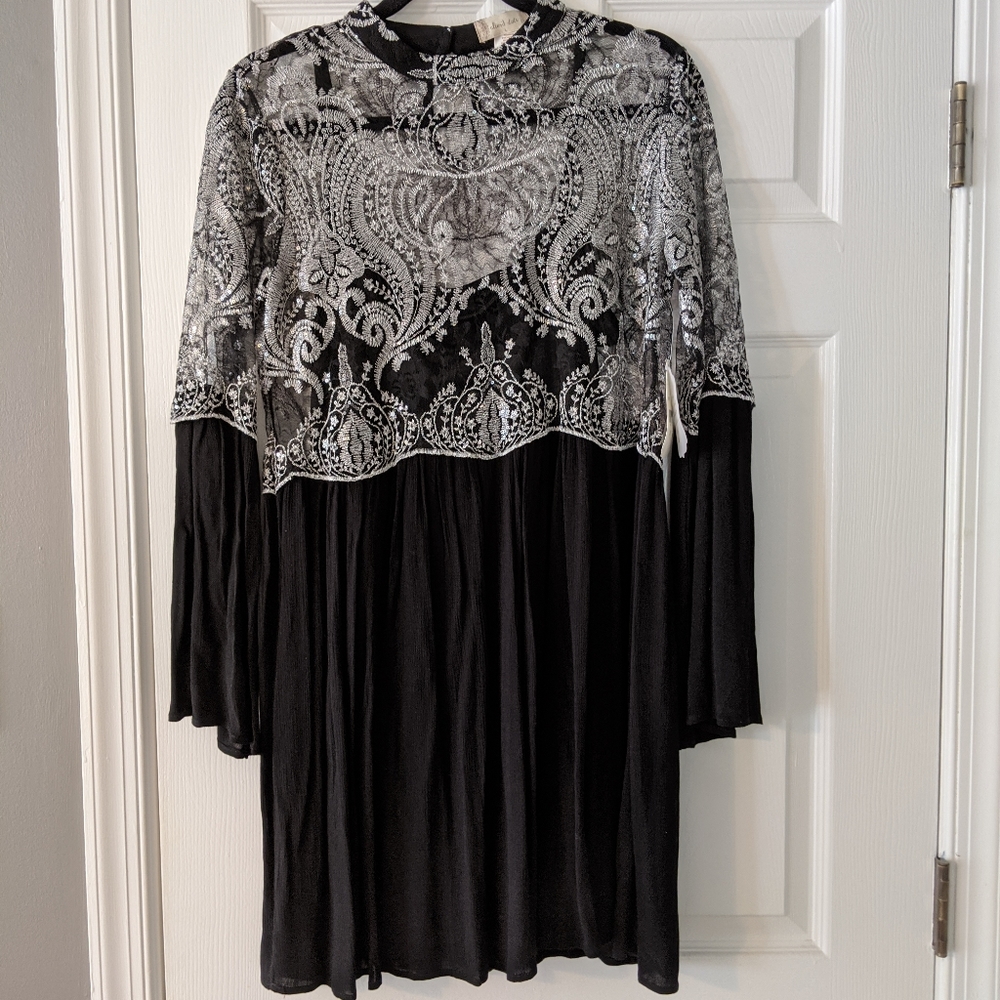 NWT black and silver dress
